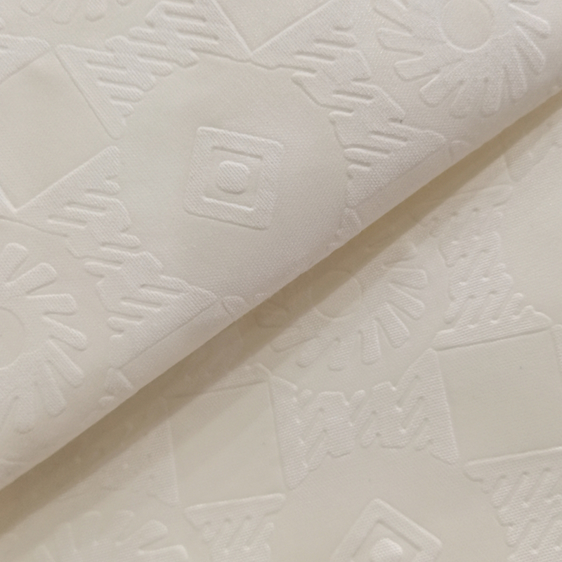 TMIE-08-2-1 Smal bredde stof Højdensitet 100GSM tilpasset farve farvet med 3D præget polyester poplin stof