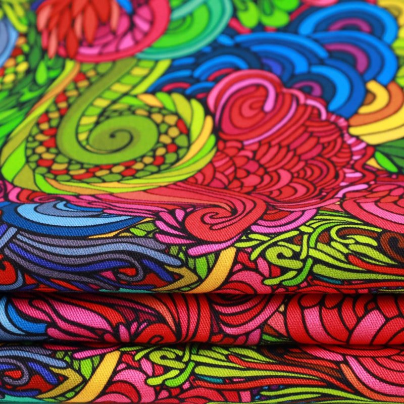 TMIE-08-3-2 115GSM Polyester Print Twill Poplin stof