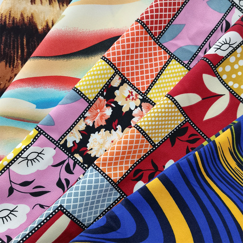 TIME-15-2 -2 150CM Bredde Letvægts 110GSM 4-vejs Stretch Print Mønster Polyester Stof