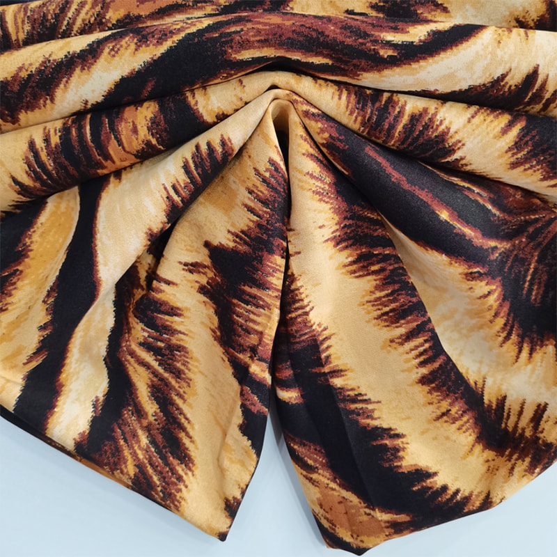 TIME-15-2 -2 150CM Bredde Letvægts 110GSM 4-vejs Stretch Print Mønster Polyester Stof