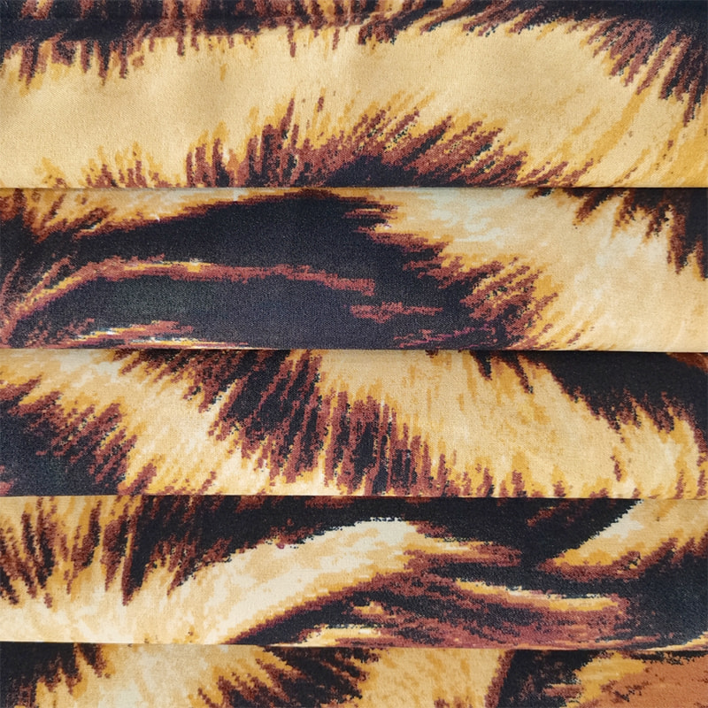 TIME-15-2 -2 150CM Bredde Letvægts 110GSM 4-vejs Stretch Print Mønster Polyester Stof